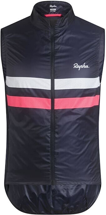 Rapha Brevet Bike Gilet Men Dark Navy/Hi-Vis Pink/White