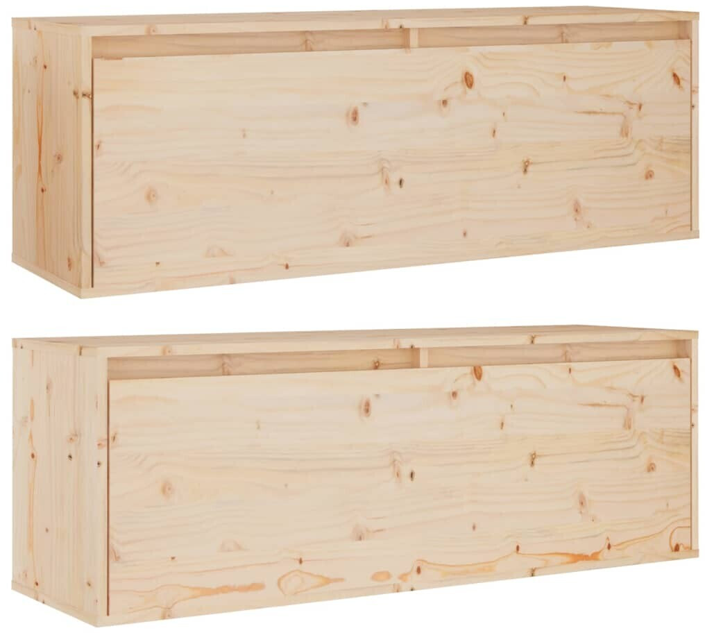 Photos - Mount/Stand VidaXL Wall cabinets 2 pieces 100x30x35 cm solid pine wood 