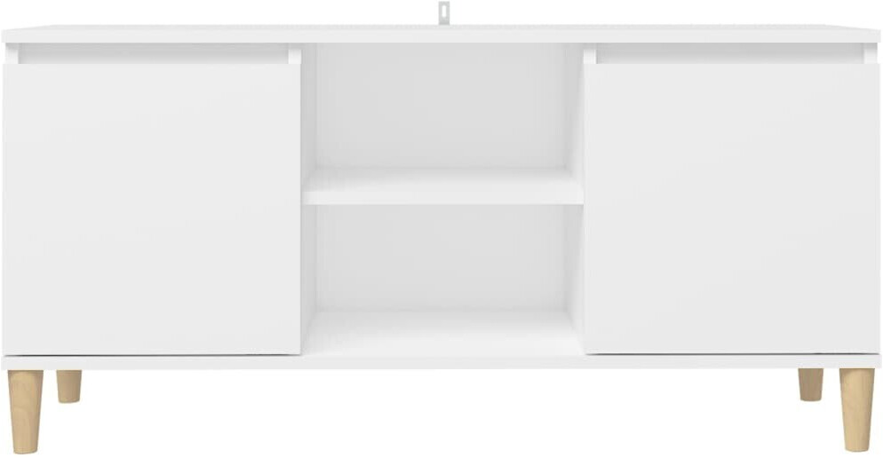 Photos - Mount/Stand VidaXL TV cabinet with solid wood legs white 103.5x30x50 cm 