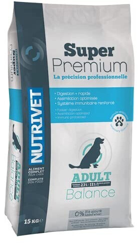 Nutrivet Super Premium Adult Balance croquettes pour chien (15 kg)