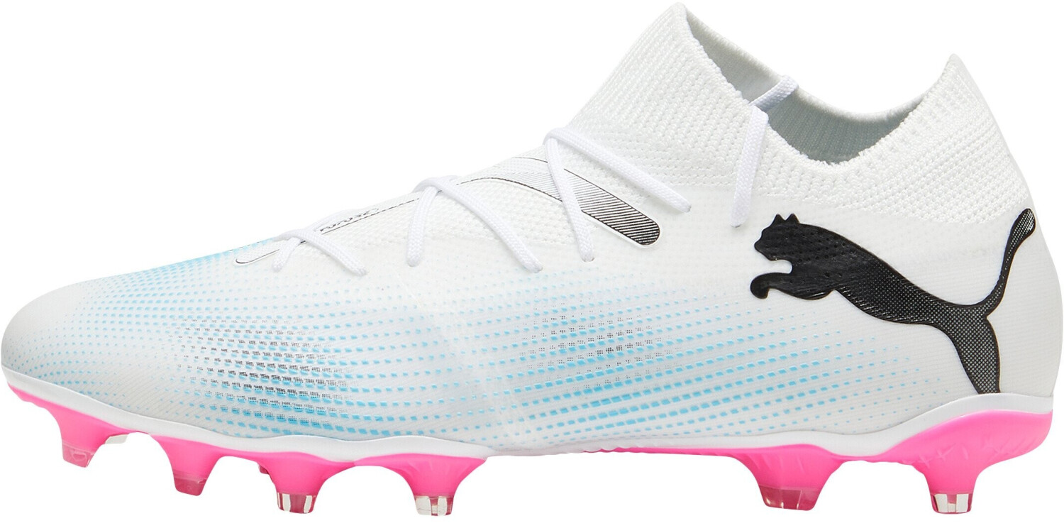 Photos - Football Boots Puma Future 7 Match FG/AG  white/black/poison pink (107715)