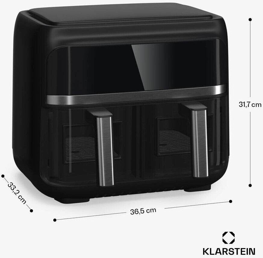 Friteuse à air chaud Klarstein, Airfryer XL 2 compartiment 2850 W