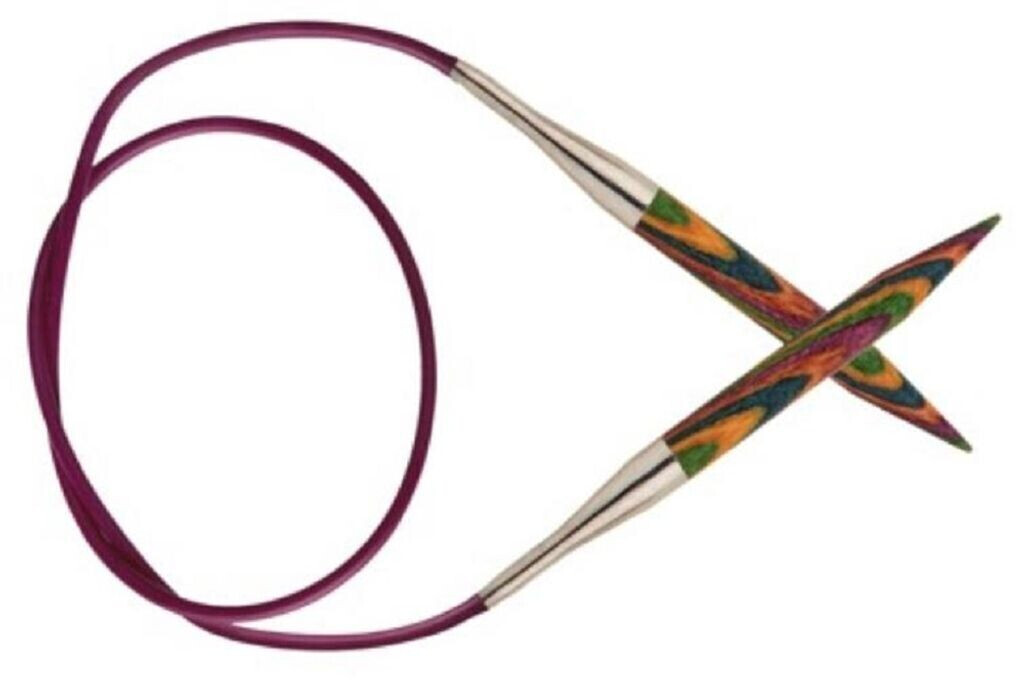 KnitPro Rundstricknadel Fuchsia - Holz/Messing Spitzen Für Strickprojekte | Laser-graviert & Farbcodiert