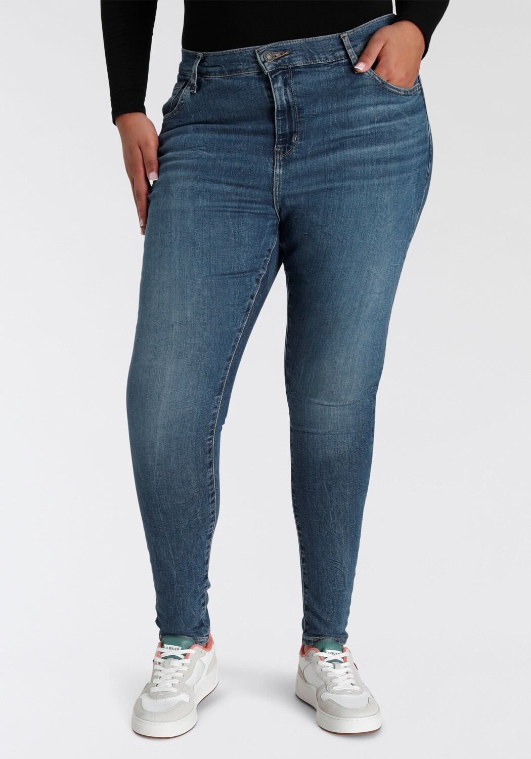 Levi's 720 High Rise Super Skinny Jeans Plus Size Medium Indigo Worn In