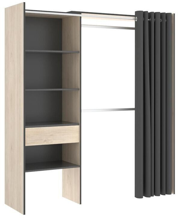 Vente-unique Gontran 164/214x205cm Anthracite