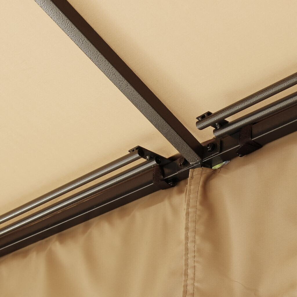 Outsunny Pavillon 3x4 m mit 4xSeitenwände Beige ab 334,90