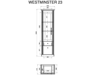 Home Affaire Wohnwand Westminster (Set Grau € Applikation | 4-St) Eiche bei Landhausstil exclusiv 960,49 Wotan Preisvergleich dunkel ab