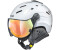 CP Helmets Camurai Skihelm pearlwhite shiny/white shiny orange