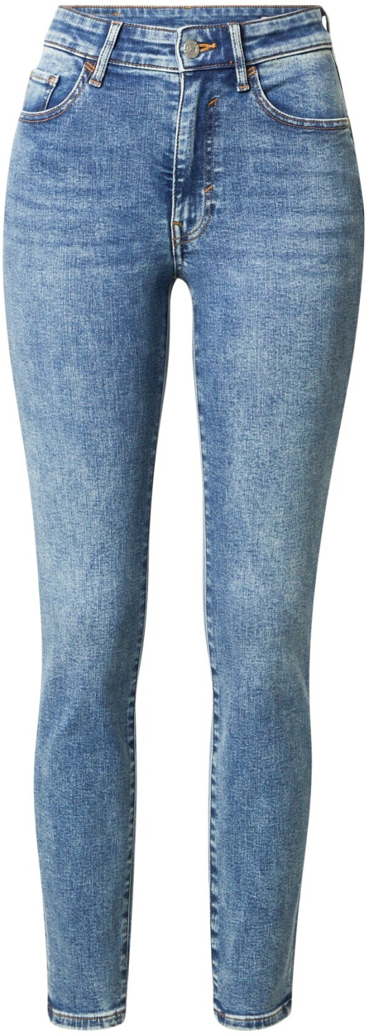 Esprit High-Rise Jeans with Washed-Out Effect (992EE1B381) blue medium washed