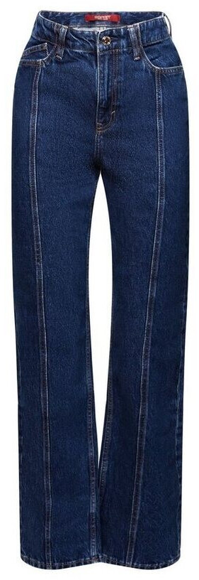 Esprit Jeans with a Straight Fit and High Waistband (103EE1B323) blue dark washed