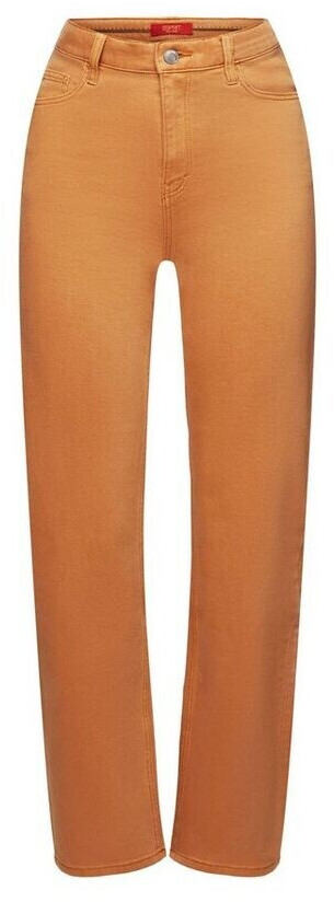 Esprit Retro Trousers with a Straight Fit and High Waistband (103EE1B390) camel