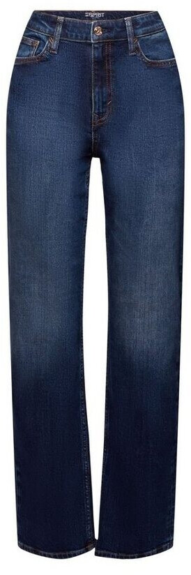 Esprit Retro Jeans with a Straight Fit and High Waistband (103EE1B340) blue dark washed