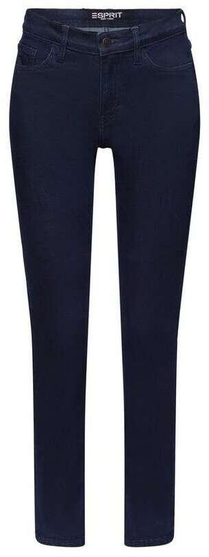 Esprit Slim Jeans with a Mid-Rise Waistband (103EE1B368) blue dark washed