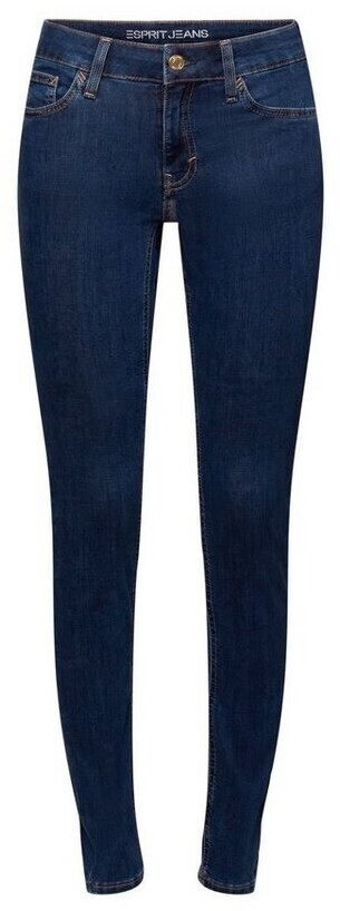 Esprit Skinny Jeans with a Mid-Rise Waistband (103EE1B352) blue dark washed