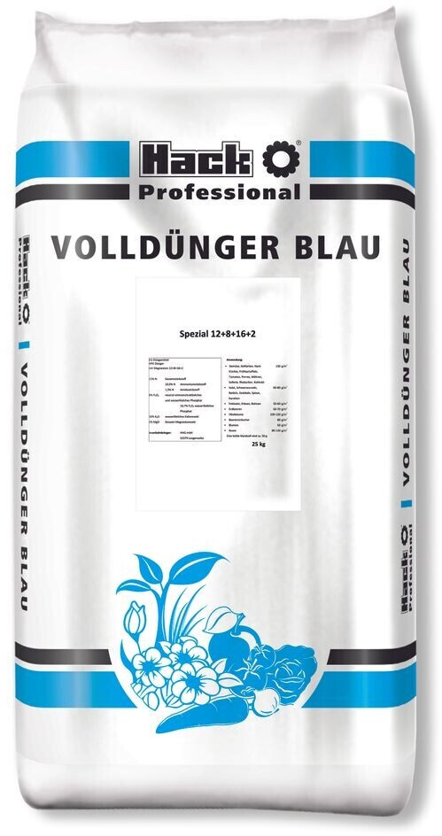 Hack Profi Volldünger Blau Spezial BlauDünger NPK 12+8+16 +2 25 kg ab