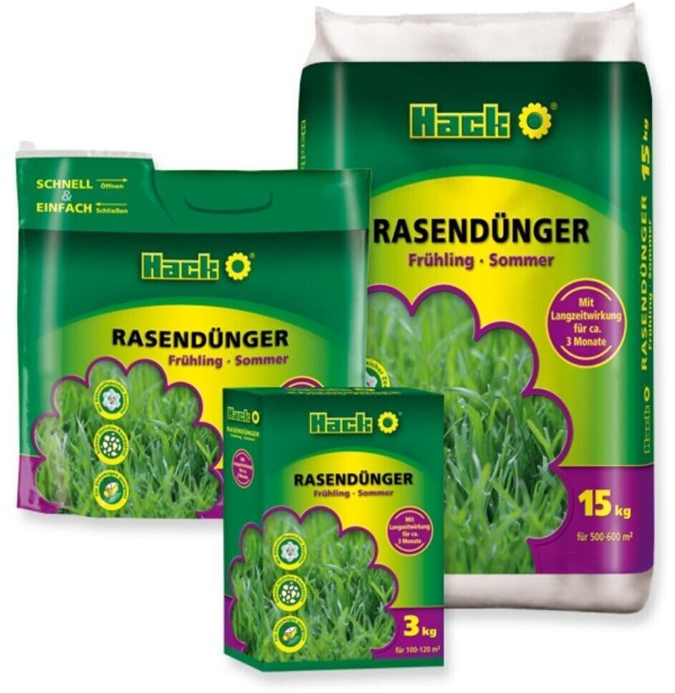 Hack Rasendünger Frühling Sommer 3 kg ab 12,30 € Preisvergleich bei