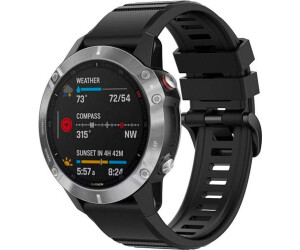 FIXED Silicone Strap 22mm für Smartwatch, Schwarz
