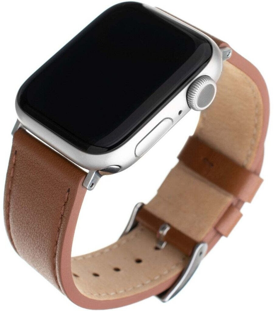 FIXED Leather Strap für Apple Watch 49/45/44/42 mm, Braun