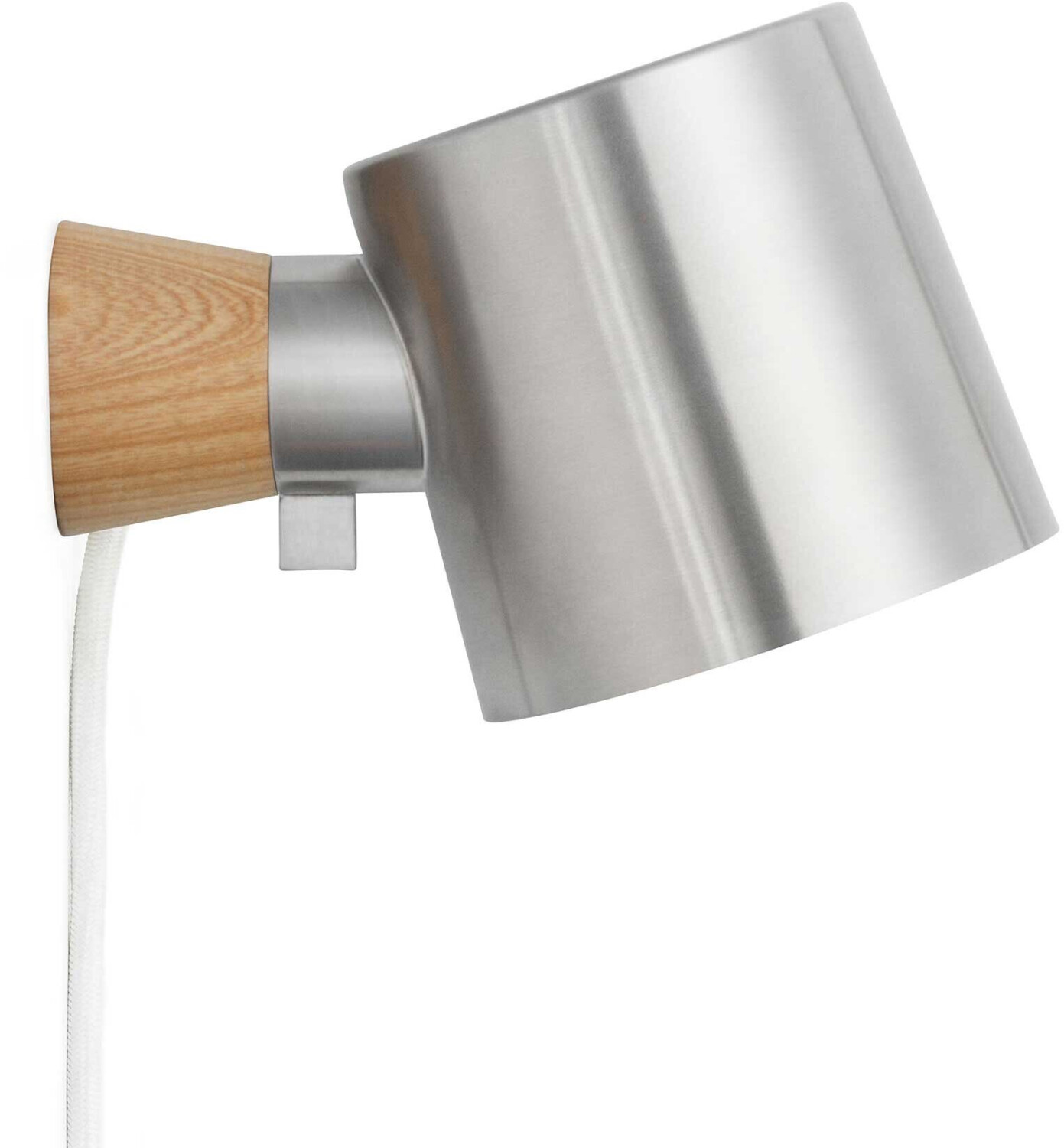 Normann Copenhagen Rise wall light 9.7x17, Ø 10cm natural stainless steel