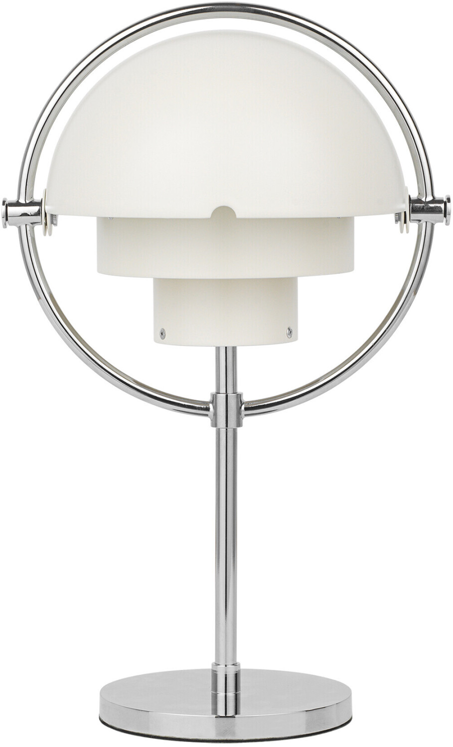 Gubi Multi-Lite Portable table lamp with battery Ø 30x15cm chrome/semi matt white