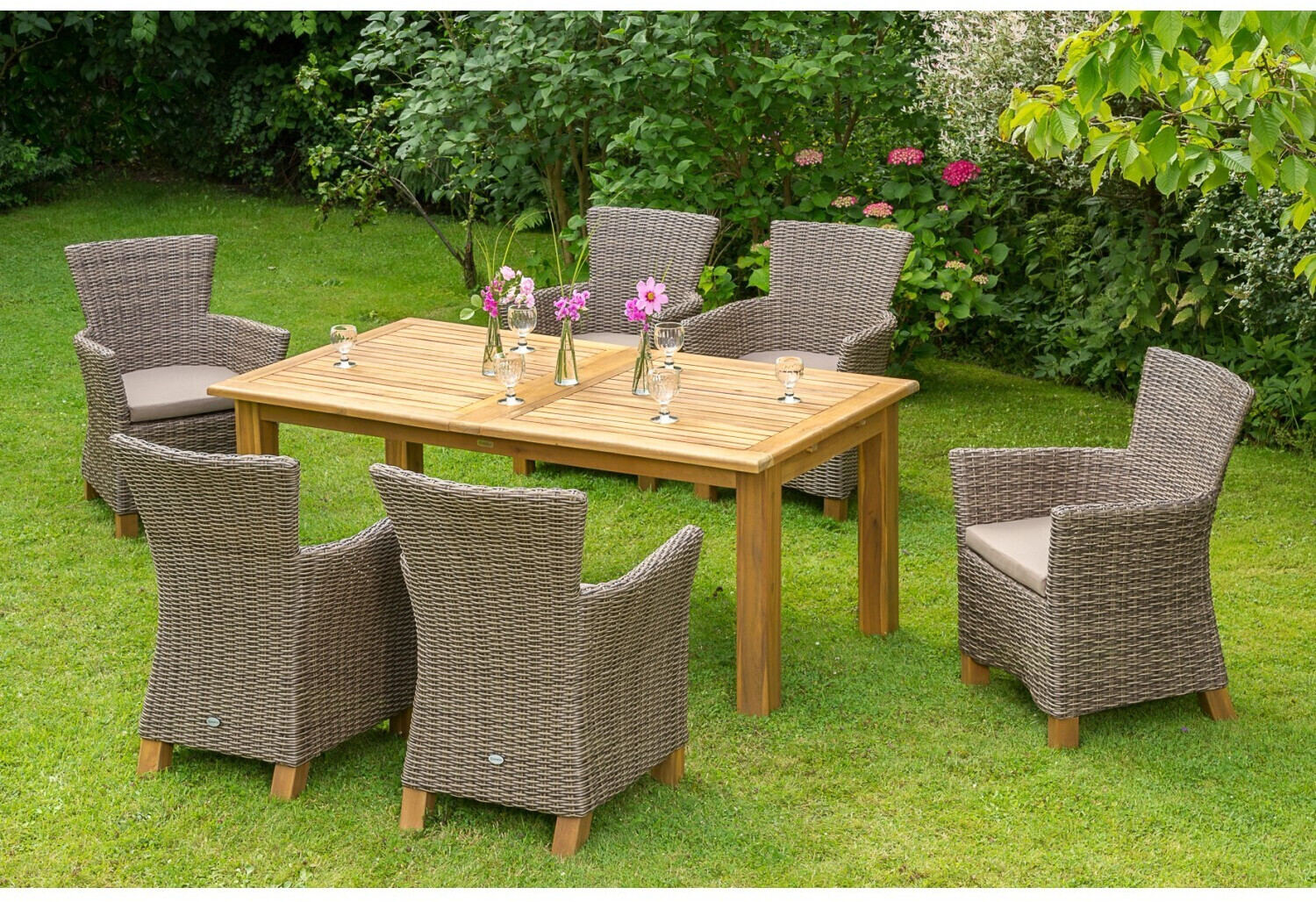 Merxx GartenmöbelSet Toskana 13tlg. Natur inkl. Ausziehtisch ab 2.474