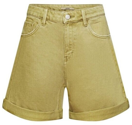 Esprit Denim shorts with high waist and turn-up hems (043EE1C308) pistachio green