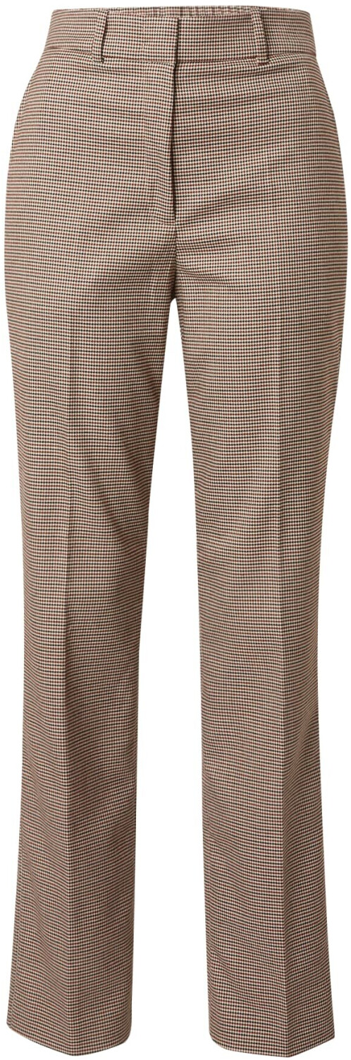 Esprit Wide leg trousers with high waistband in houndstooth design (993EE1B334) sand