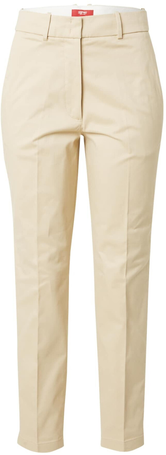 Esprit Slim-fit trousers with high waistband (023EO1B303) sand