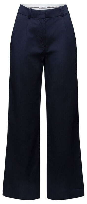 Esprit Chino trousers with wide leg (014EE1B309) navy