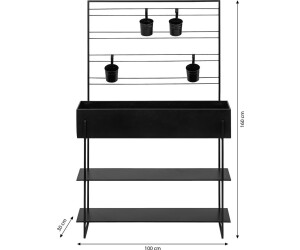 Dehner Hochbeet Provence mit Dekofläche ca. 160 x 100 x 30 cm Metall