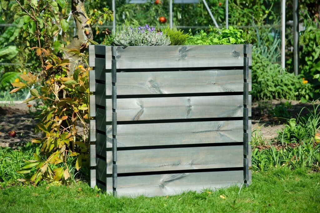 Dobar Hochbeet Kiefer mit Stecksystem und Pflanzfolie 79 x 37 x 79 cm