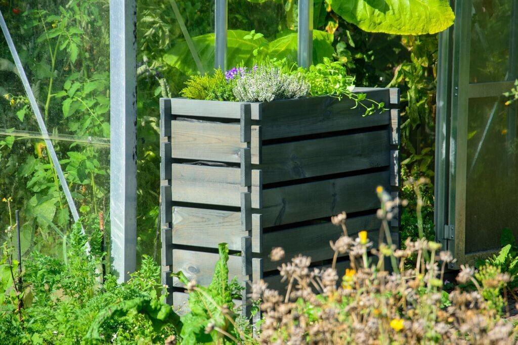 Dobar Hochbeet Kiefer mit Stecksystem und Pflanzfolie 79 x 37 x 79 cm
