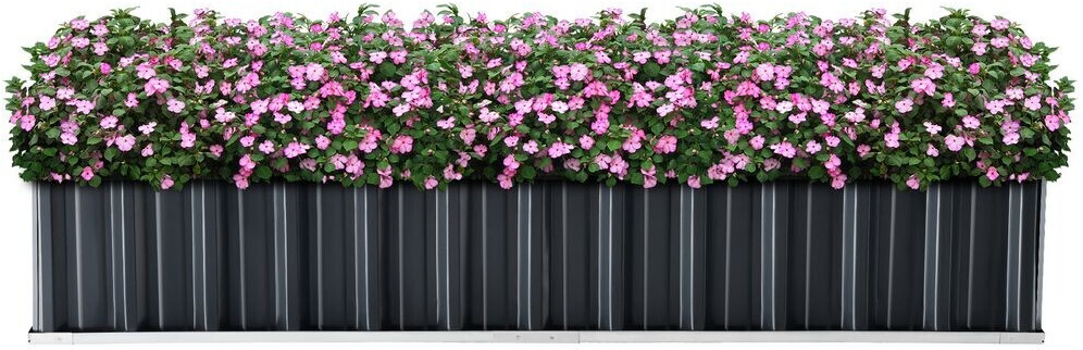 en.casa Garden Bed Zevenaar Steel 174 x 90 x 30 cm Anthracite