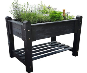 Promadino Hochbeet auf Stelzen mit Folie 114 x 60 x 84,5 cm anthrazit