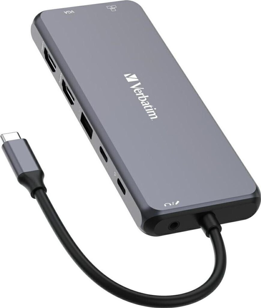 Verbatim USB C Hub 14-in-1 Multipoort Adapter - HDMI VGA Ethernet SD Kaartlezer PD Opladen