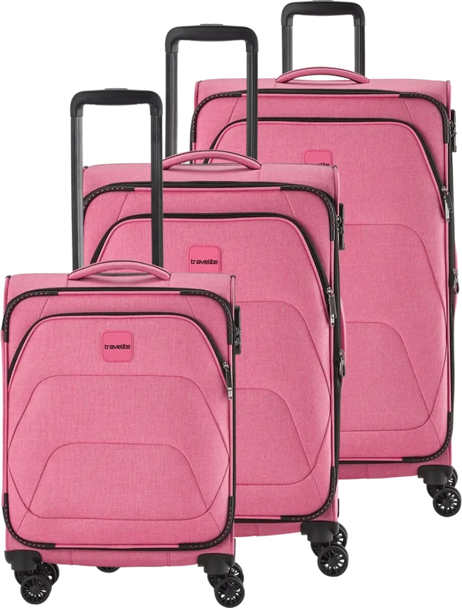 Travelite Adria 4-Wheel-Trolley Set 55/67/78 cm (080240) pink 14