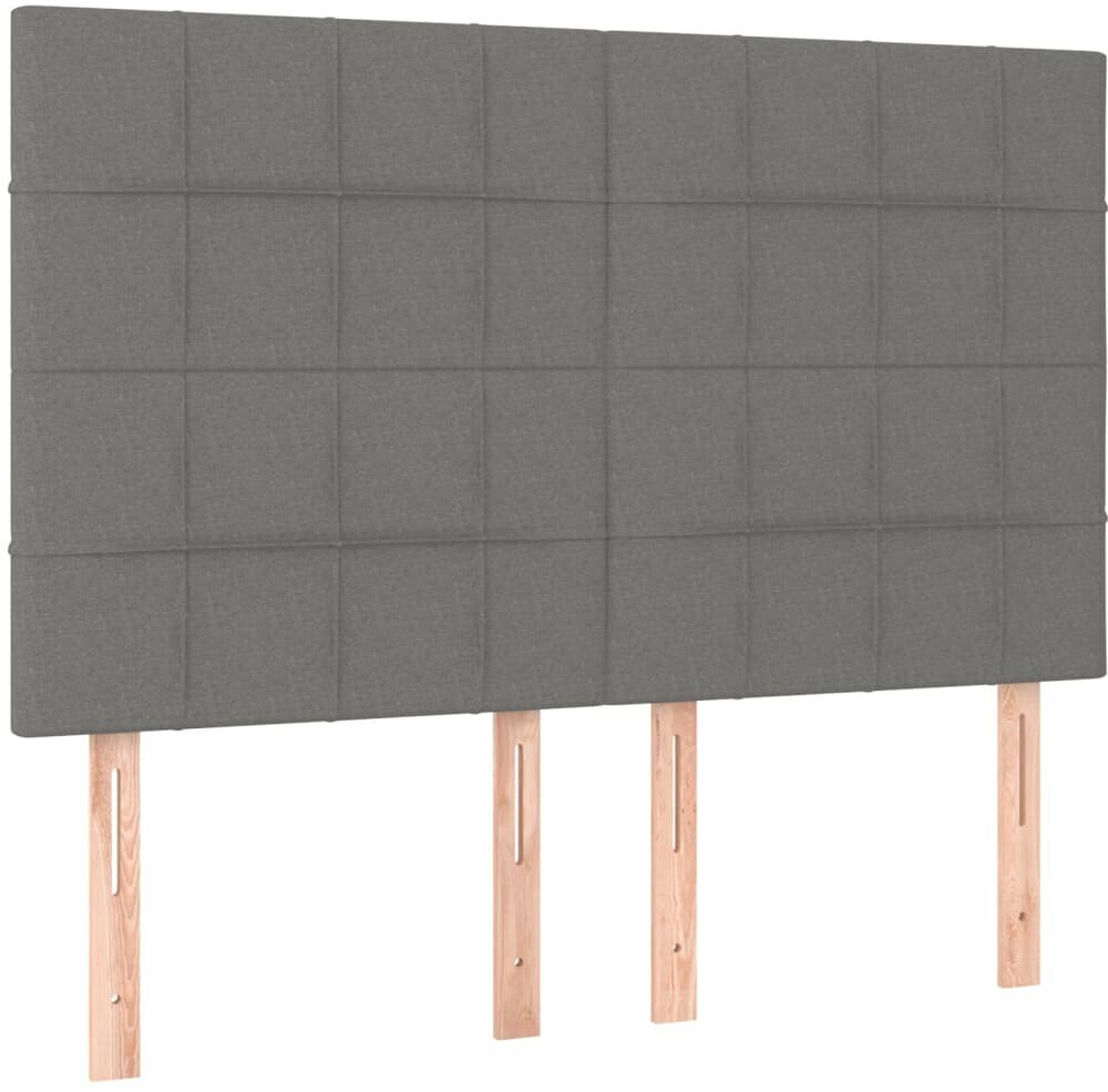 vidaXL 140x200 cm Woven Spring Bed Frame with Mattress dark grey