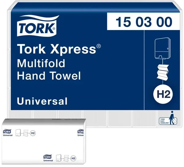 Tork 150300 Xpress Multifold H2 Paper towels 2-ply white (21 x 160 pcs.)