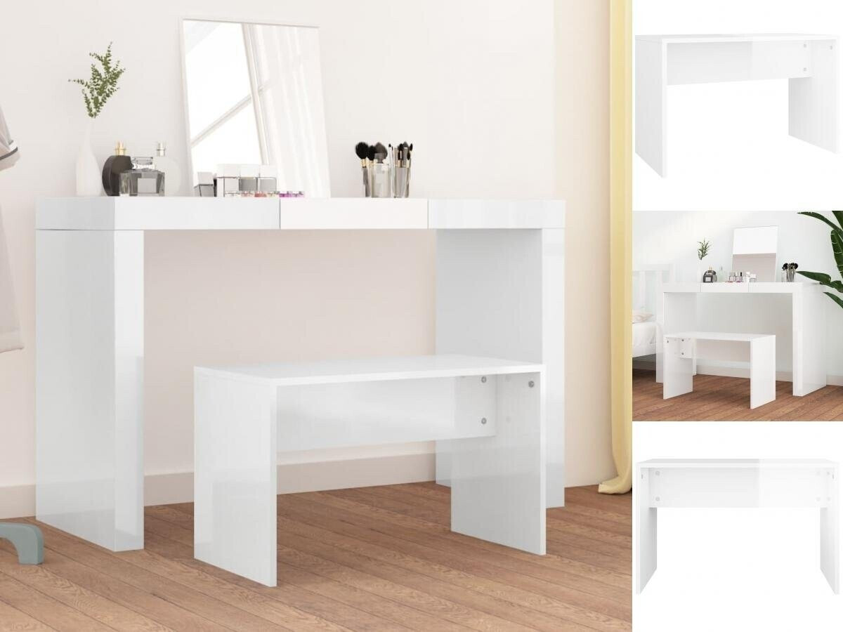 vidaXL Toilet Stool 70x35x45cm glossy white