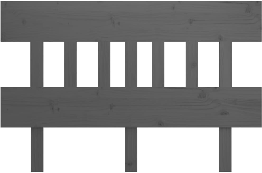 vidaXL Headboard for solid wood bed 153,5x3x81 cm pine grey