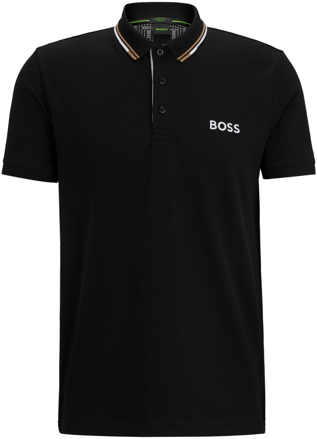Hugo Boss Cotton blend polo shirt with contrasting coloured logos (50469102) black