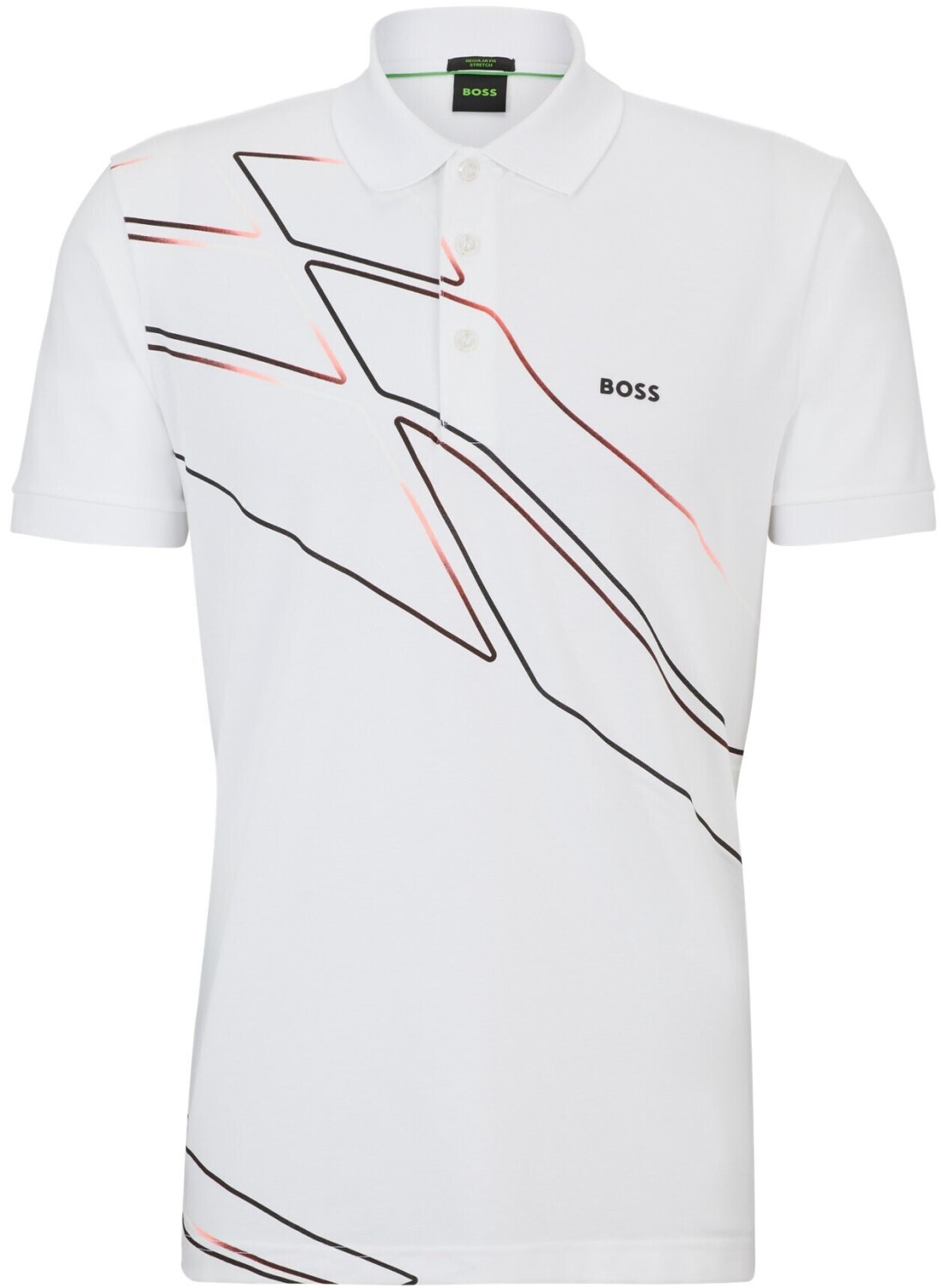 Hugo Boss Polo shirt in stretch cotton blend with seasonal artwork (50512766) white