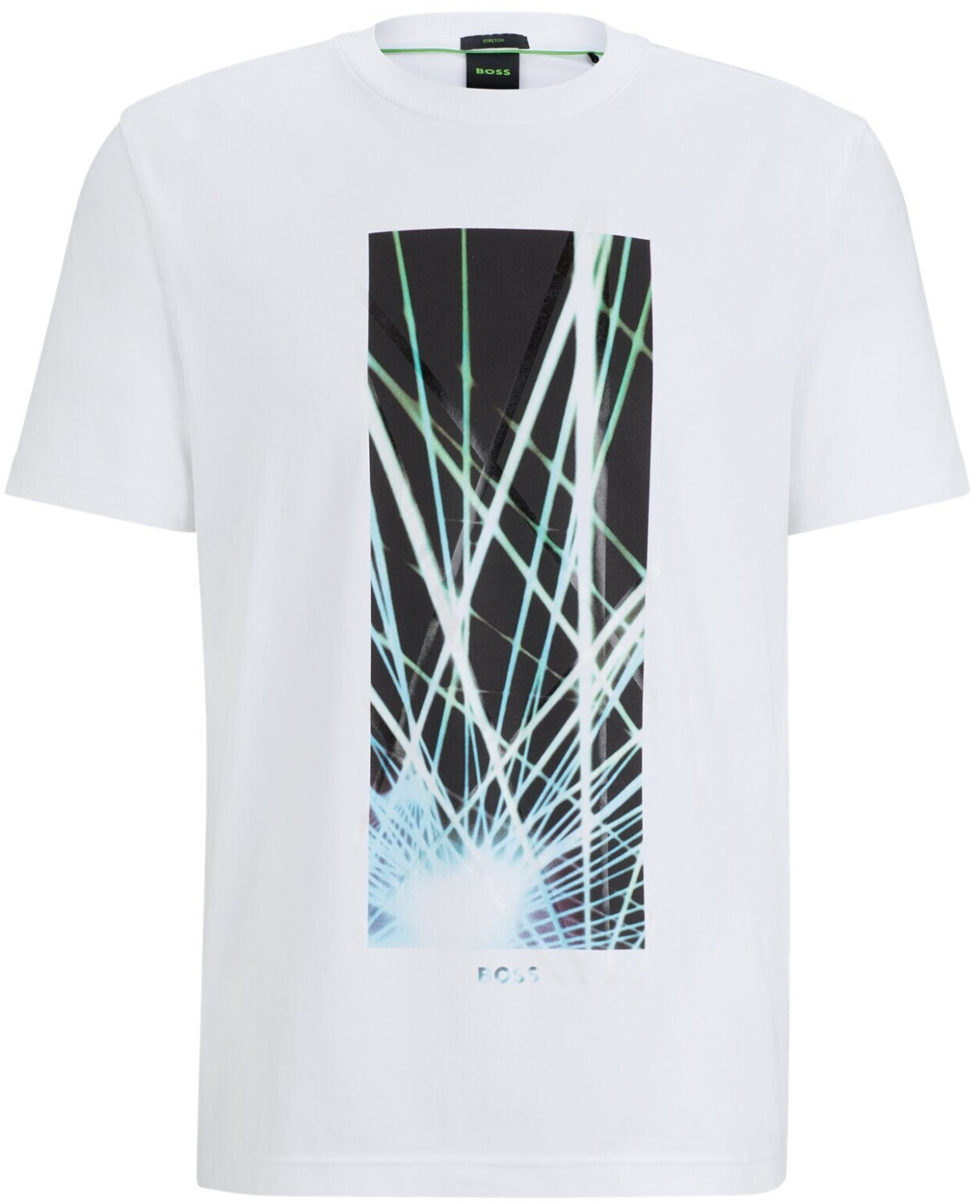 Hugo Boss Regular-fit T-shirt in stretch cotton with artwork of the season (50514647) white