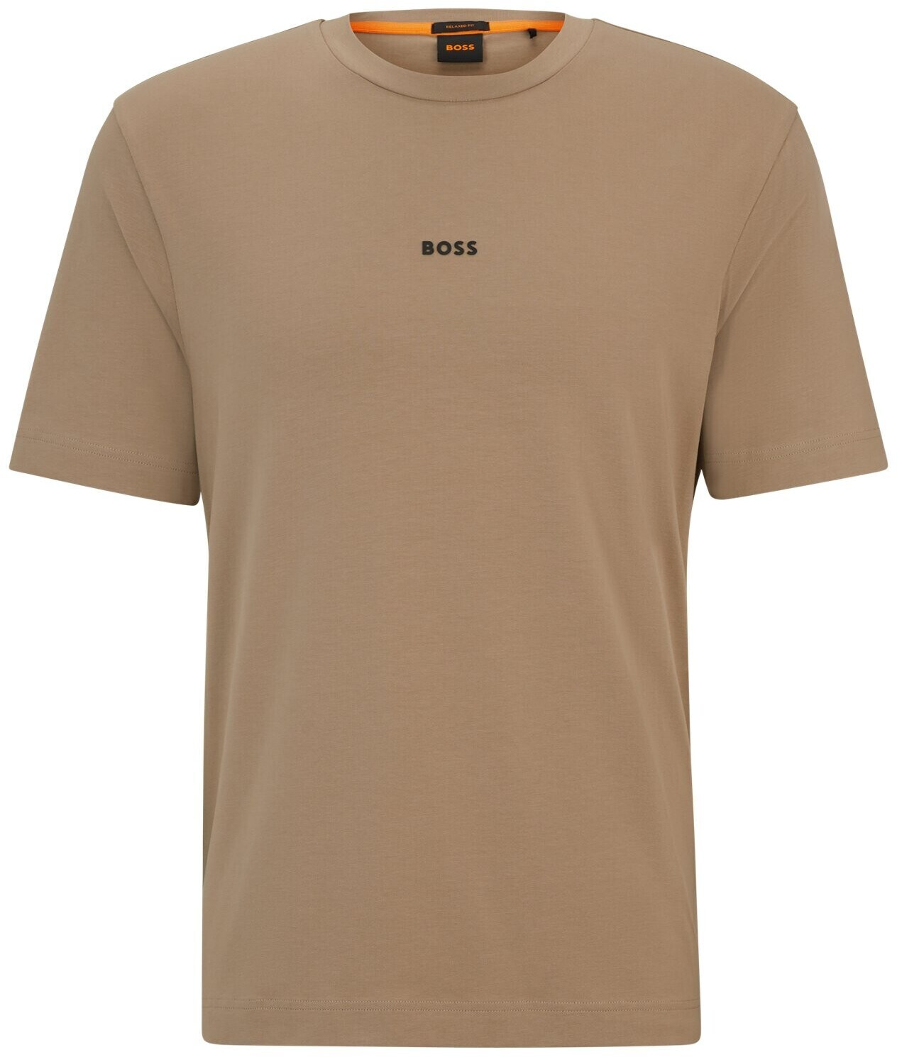 Hugo Boss Relaxed-fit T-shirt in stretch cotton with logo print (50473278) beige