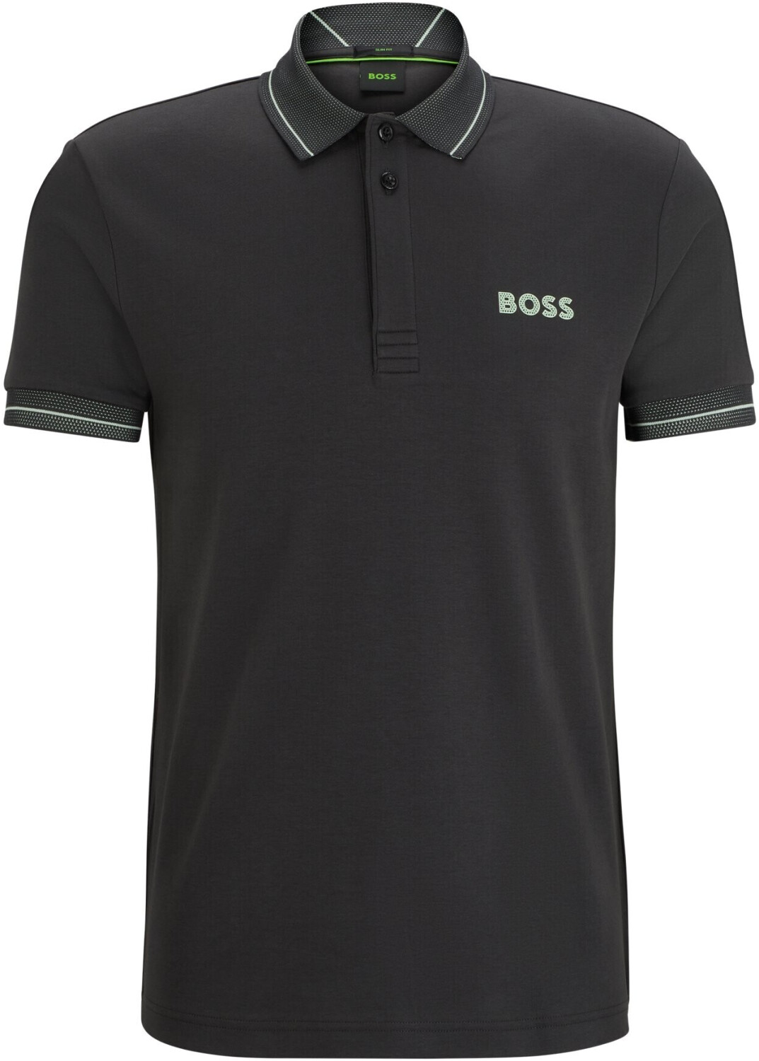 Hugo Boss Slim-fit polo shirt in interlock cotton with mesh logo (50512892) grey
