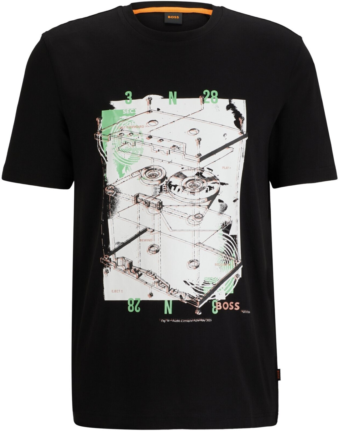 Hugo Boss Cotton jersey T-shirt with seasonal print (50516003) black