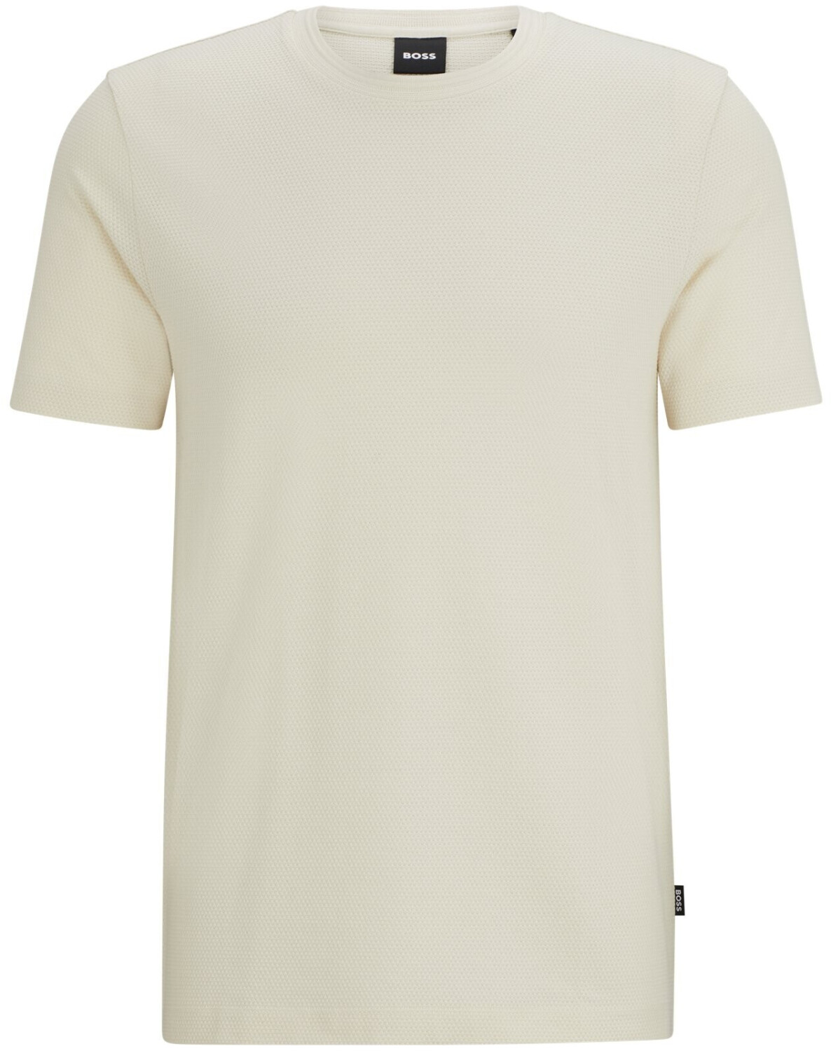 Hugo Boss Cotton blend T-shirt with circular jacquard texture (50452680) beige