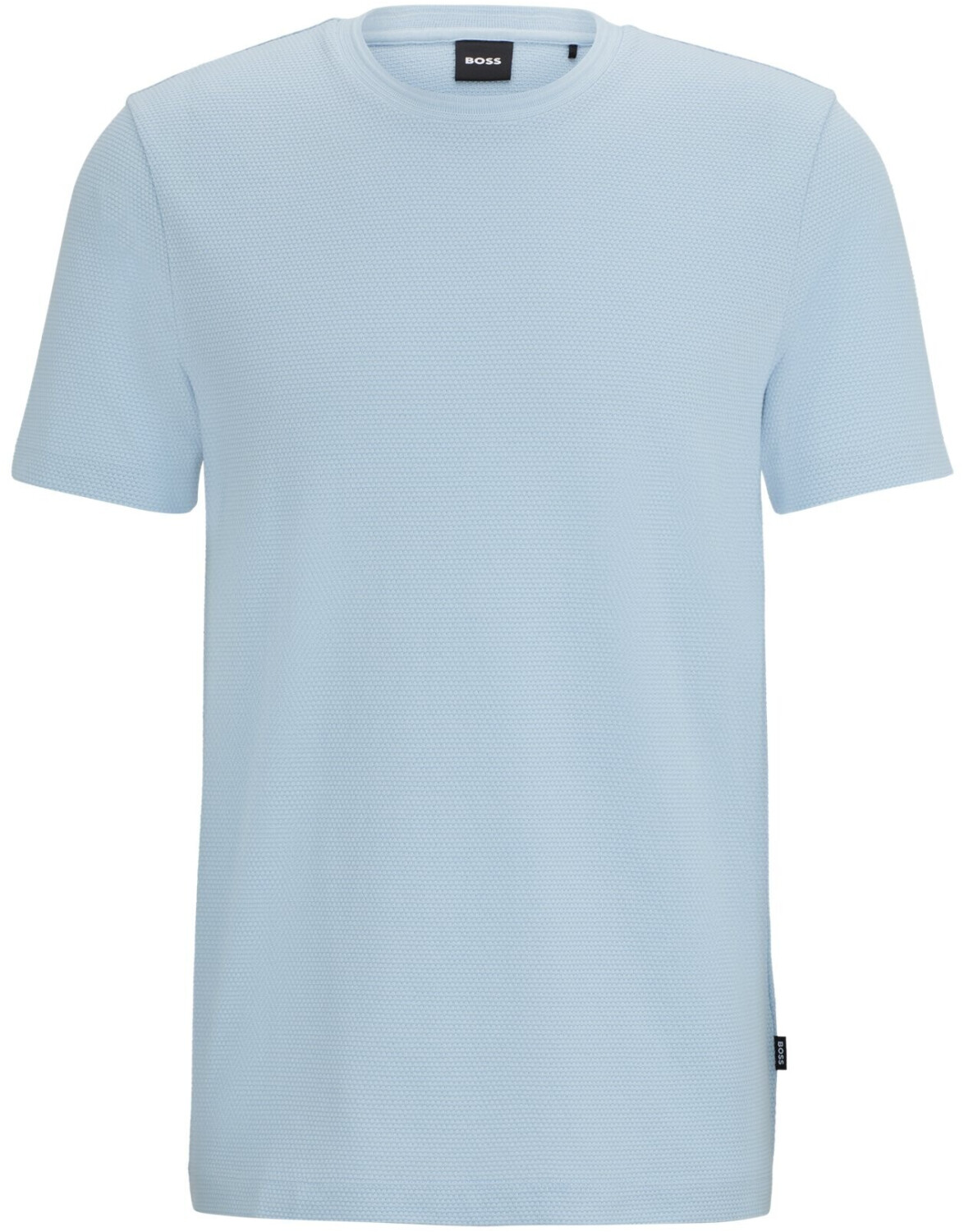 Hugo Boss Cotton blend T-shirt with circular jacquard texture (50452680) blue