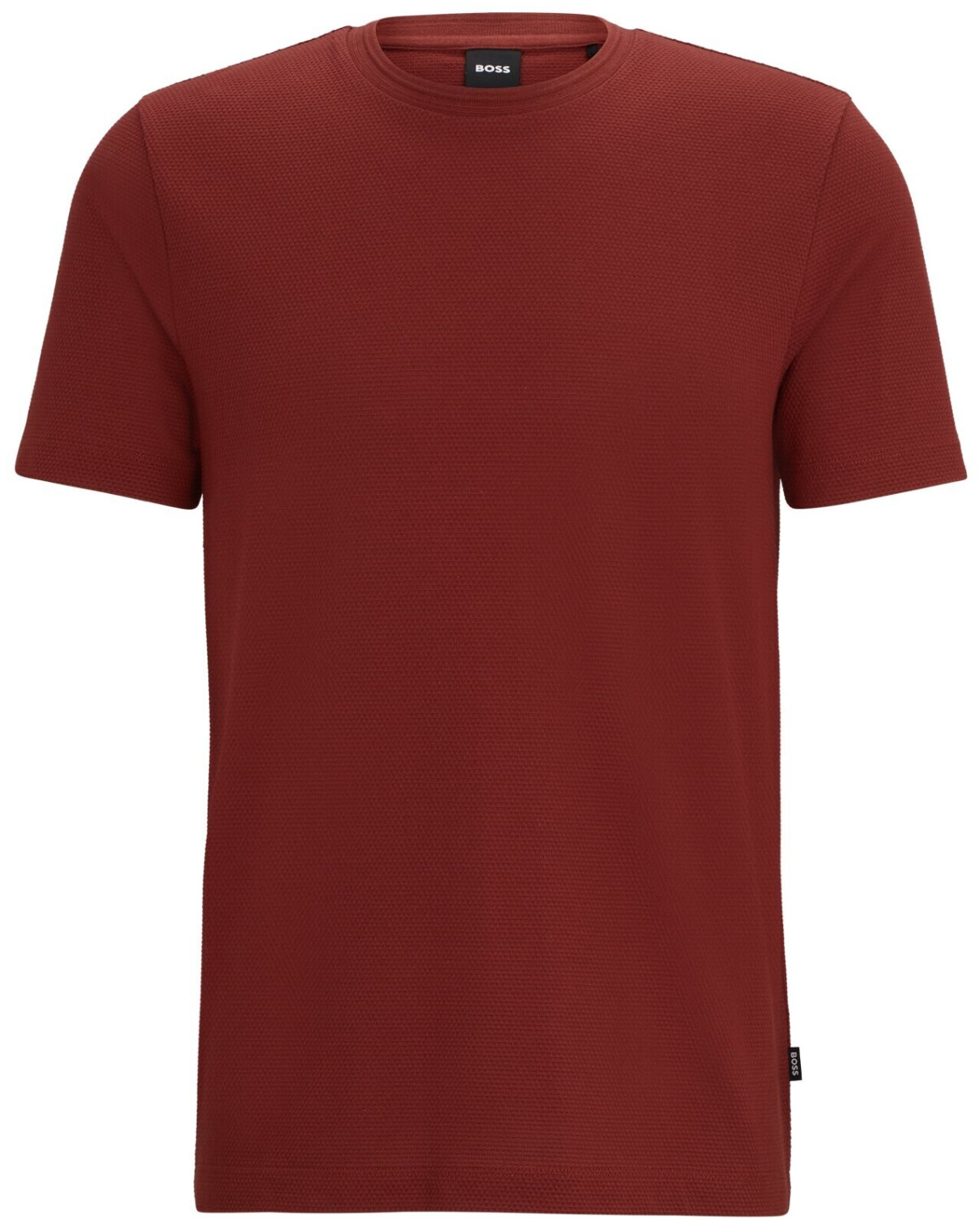 Hugo Boss Cotton blend T-shirt with circular jacquard texture (50452680) brown