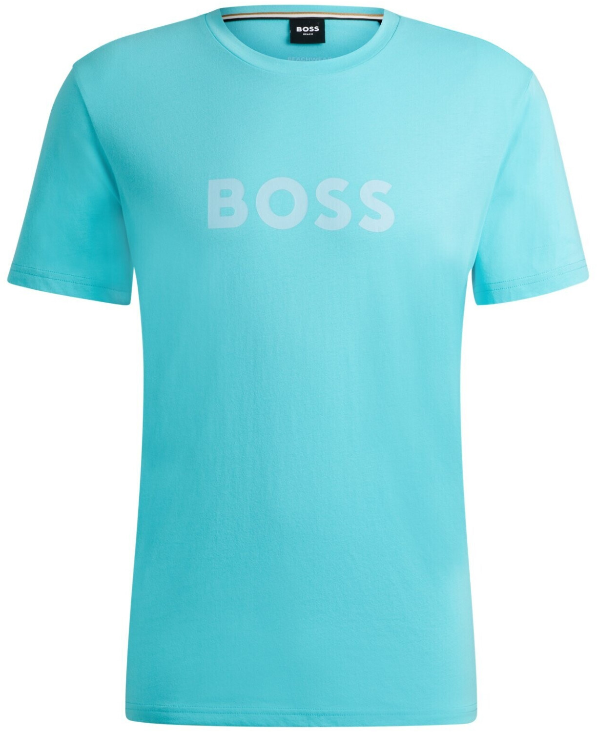 Hugo Boss T-shirt made from organic cotton with large logo (50503276) turquoise